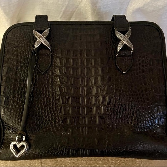 Vintage Brighton shoulder tote. All black. - Picture 3 of 6